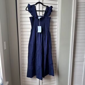 NWT Hill House Ellie navy Blue Midi Nap Dress